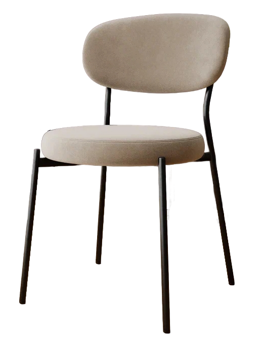 Стул DC-22225 (каркас черный тк.Капучино/ Velvet HLR-7)